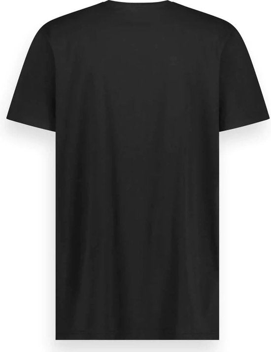 LEBASQ - T-shirt Miles' pour homme - 3 packs - avec col ras du cou - Extra long - Convient comme sous-maillot - Noir - M - Coton