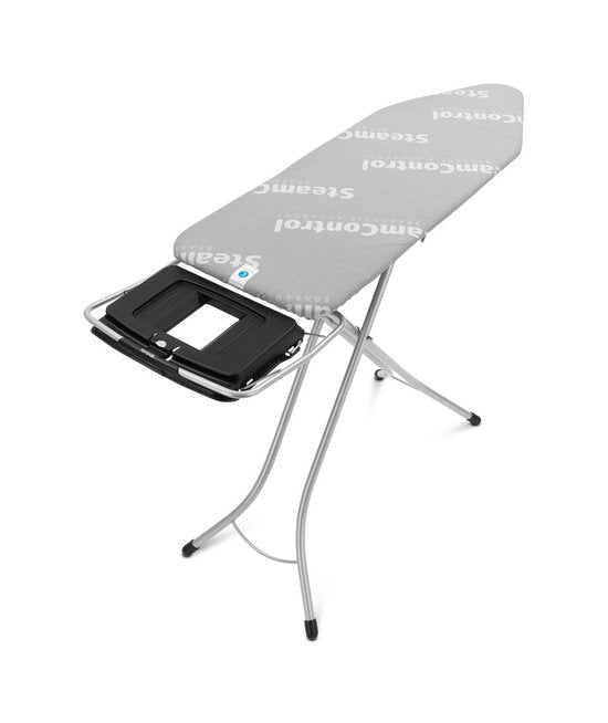 Brabantia Steam Control Table à repasser C - avec support de centrale vapeur - 124 x 45 cm