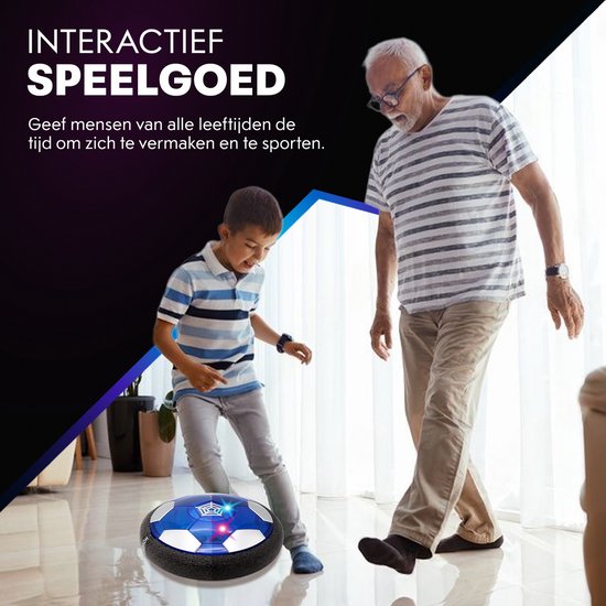 Tech Essentials Hover Ball - 18cm - Led Lighting - Rechargeable - Hover - Soft Indoor Football - Indoor Air Toy Ball - Kids