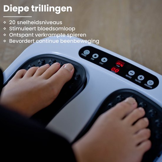 Nexxt Appareil de massage des jambes et des pieds pour la maison avec 20 vitesses - Coussin de massage Shiatsu pour la relaxation - Mode automatique et manuel - 30W