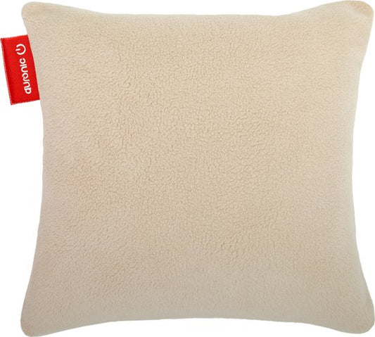 Auronic Heat Pillow - Sherpa Fleece - 45x45 - Sans fil - Rechargeable - Oreiller électrique - Infrarouge - Beige