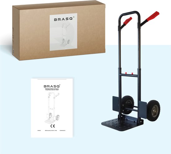 BRASQ Trolley - Capacité 200KG - Chariot de transport - Aide au transport - Pliable