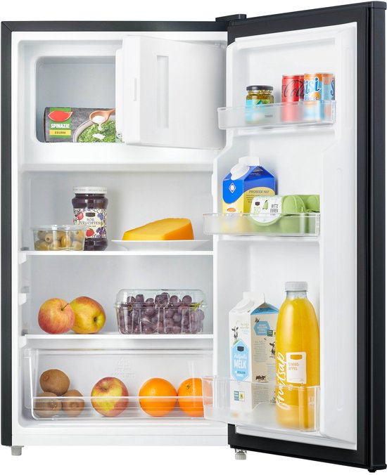 Tomado TRT4702B - Réfrigérateur de table - 80 litres - Avec compartiment congélateur - Etiquette énergétique D - Noir