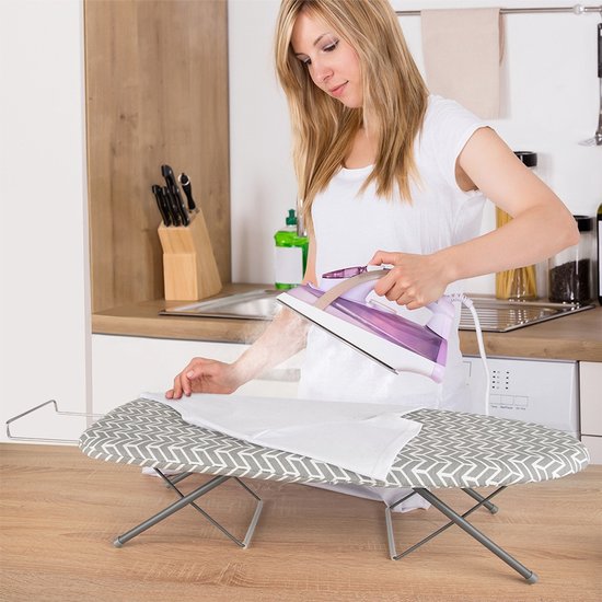 Housse de table à repasser en coton gris 77x31 cm - pour table à repasser - couche supérieure