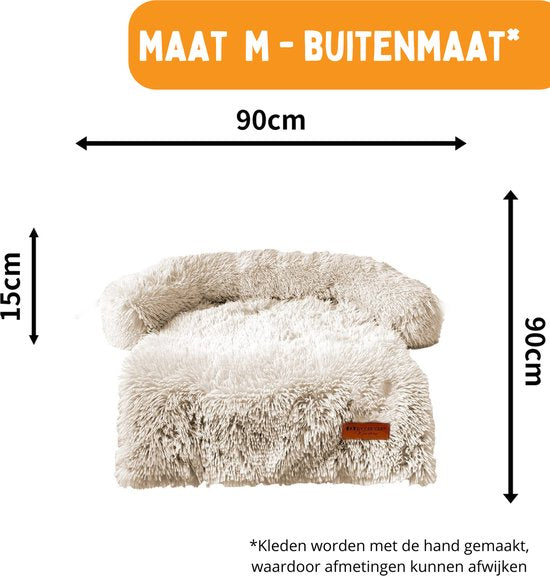 By Cee Cee - Dog Rug Bench Original - Dog Rug Bench - Dog Basket - Premium - Fully Unzipable - Beige - Size M - 90x90