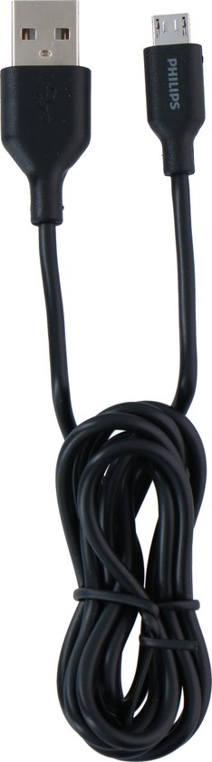 PHILIPS - Câble USB-A vers Micro USB - DLC21030U - Câble de 1,2 mètre - Câble de rechange - Noir