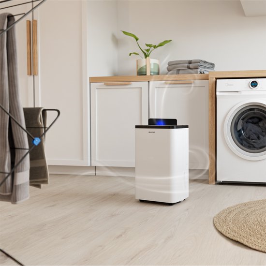 Déshumidificateur Auronic - Compact Pro Plus - 20L - Chambre à coucher, salle de bain, salon et bureau - Déshumidificateur d'intérieur - Blanc