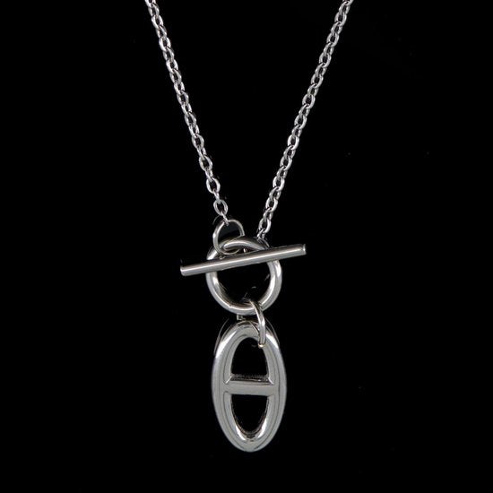 Laura Ferini Ladies Necklace Legato Silver - Chaîne en argent avec pendentif - Plaqué or blanc 18K - Collier - Collier - Bijoux - Accessoires - Collier pour dames avec pendentif
