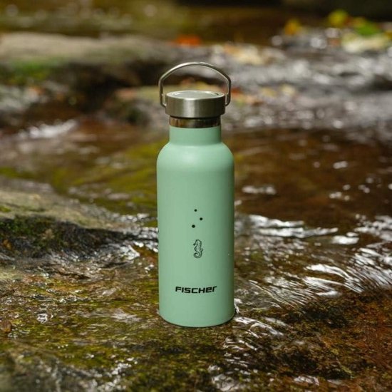 Bouteille isotherme FISCHER Fahrrad - 500ml - Acier inoxydable - Vert