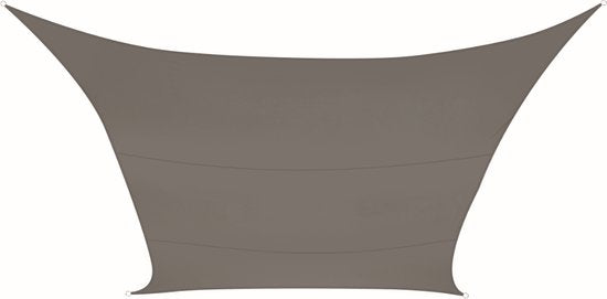 Perel Toile d'ombrage, perméable à l'eau, perméable à l'air, 5 x 5 m, 180 g/m², HDPE, carré, gris foncé