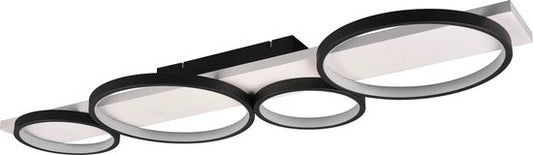 Trio Leuchten - Plafonnier Medera 4 lumières L 100 cm blanc noir