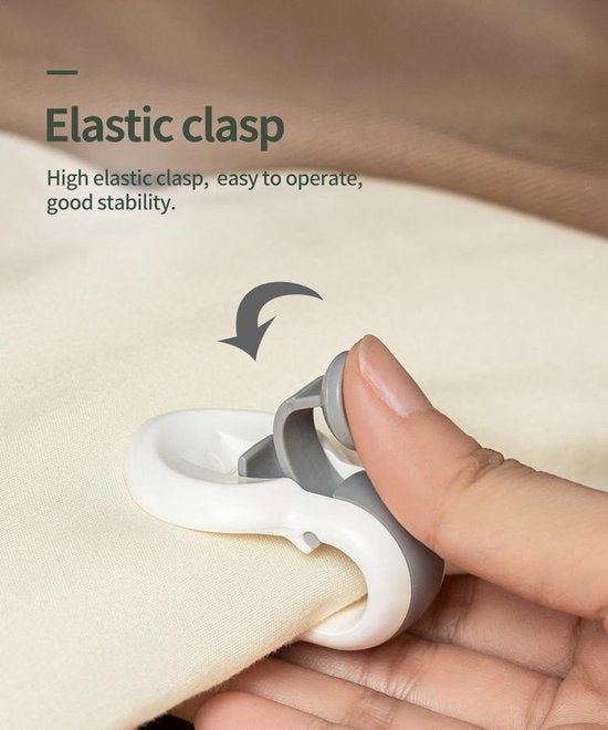 Clips de couette robustes - Clips de couette - Clips de couette - Clips de housse de couette - 6 pièces - Blanc/Vert