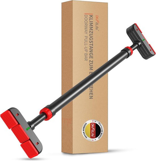 DH FitLife Pull-Up Bar for Door - Barre de traction sans vis 72-92 cm - Niveau à bulle inclus pour l'entraînement de la force et l'installation d'une barre de traction.