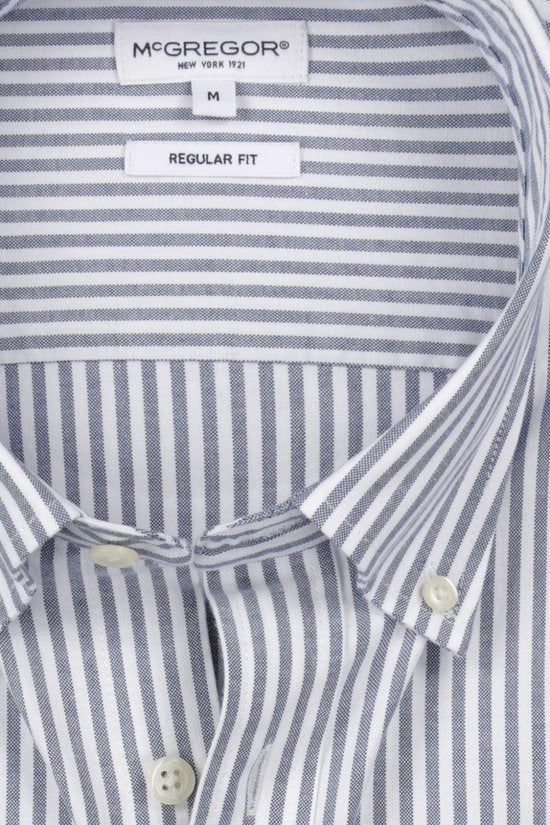 McGregor Shirt Oxford Great Stripe Mm999 6001 03 2100 Navy Hommes Taille - XL