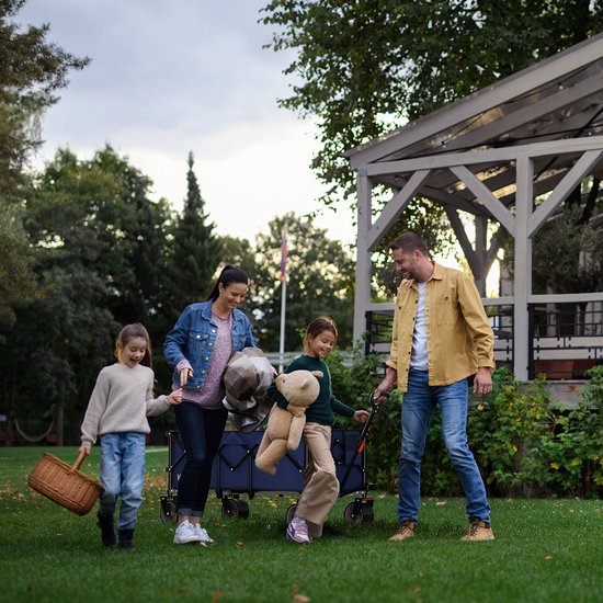 LifeGoods Wagon - XXL - pliable - 300L - 150KG de capacité de charge - bleu