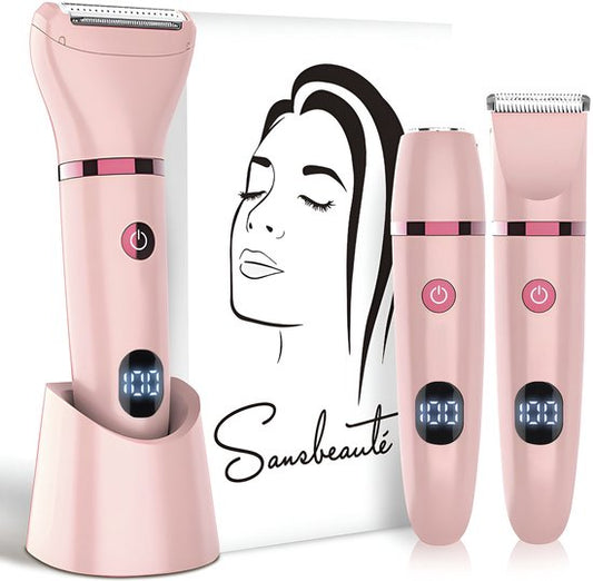 Sansbeauté® 3-in-1 Ladyshave - avec écran - électrique - rechargeable par USB