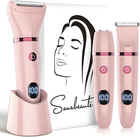Sansbeauté® 3-in-1 Ladyshave - avec écran - électrique - rechargeable par USB