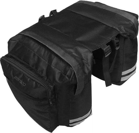 Ceruzo Double Bicycle Bag - 20 Liter - Sac à vélo - Water Repellent- Compact- Sporty -Black
