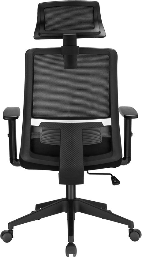 DMV - Chaise de bureau - Chaise de bureau ergonomique - Chaises de bureau pour adultes - Chaise de bureau ergonomique - Chaise de bureau - basculante - noire