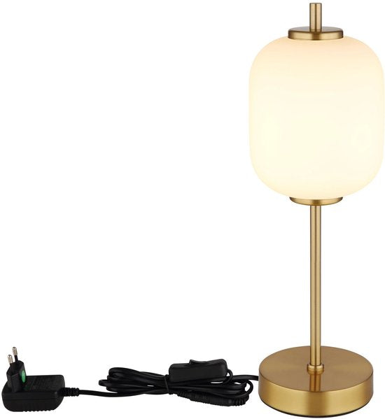 Globo - lampe à poser - EWALD - bronze - verre - Ø 14cm - LED - 15217T