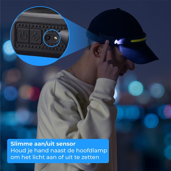 Nuvance - Lampe frontale Led rechargeable - Lampe frontale - rechargeable par usb - faisceau large 230° avec détecteur de mouvement - 350 lumens - réglable