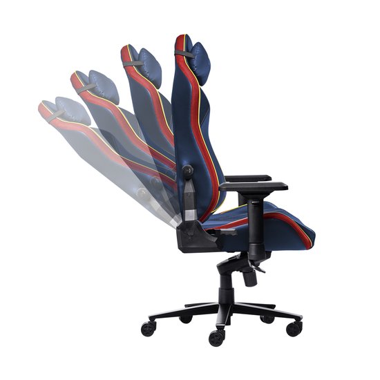 Trust GXT 721SM Ruya Pro Superman Edition - Premium Gaming Chair - Coussin pour la nuque - Support dorsal réglable - Hauteur réglable - Dossier et accoudoirs réglables - Superman Blue