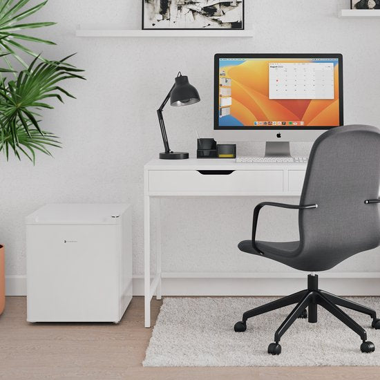 KitchenBrothers Mini Fridge - 40L - Petit réfrigérateur - Freestanding - Frigo - Compact - White