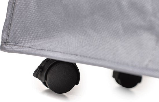 Panier à linge Shine XL avec 3 compartiments pour le linge clair, foncé et de couleur - Avec poignées de transport et 4 roues - Durable - Capacité 120 litres - Gris