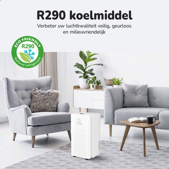 Déshumidificateur Bloomfold - 12L par jour - Fonction Lavage-Séchage incluse - Convient pour le salon, la chambre, la cave et la salle de bain - Déshumidificateur - Blanc