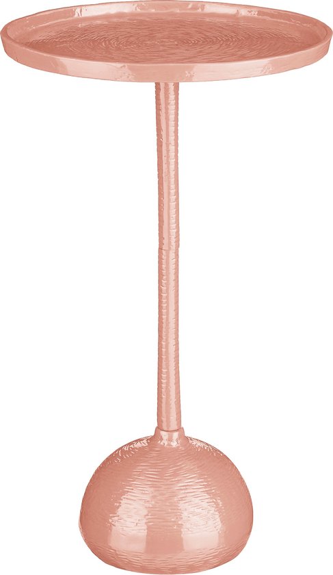 Mica Decorations Table d'appoint Colin - H58 x Ø34 cm - Aluminium recyclé - 100% FSC - Rose clair