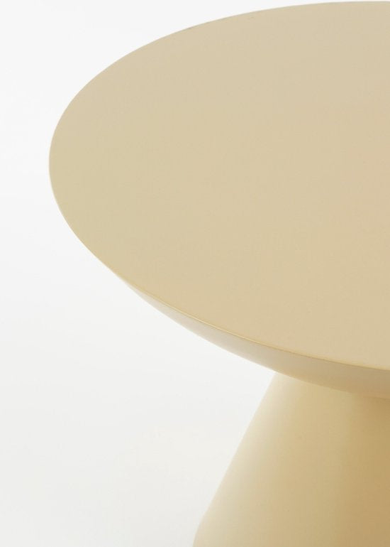 Mica Decorations Table d'appoint Celise - H44 x Ø59 cm - Métal - Beige