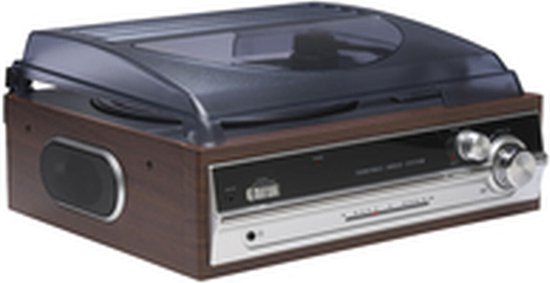 Denver Retro Record Player - Haut-parleurs intégrés - Radio FM - Fonction Auto-stop - AUX - Phono - VPR190