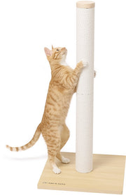 Jake and Jacky Scratching Post Wood - Griffoir en bois pour chats - avec corde en papier - Meuble à griffer - 80 cm