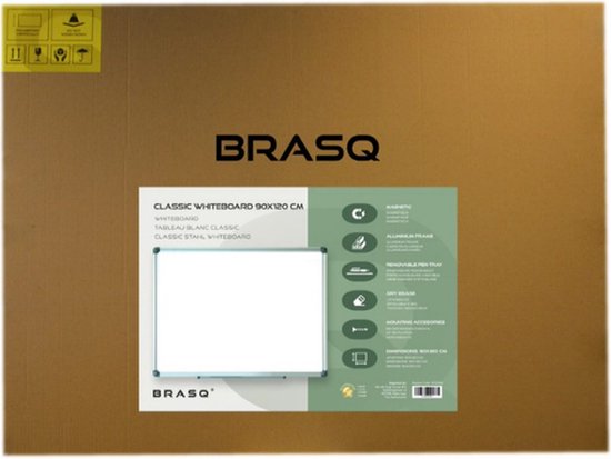 BRASQ Tableau blanc 90x120cm