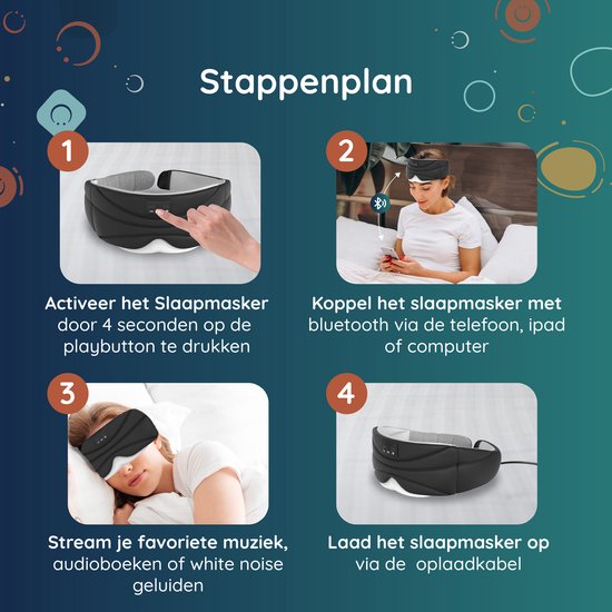 Masque de sommeil, Numsy, Bluetooth, Bandeau pour les yeux