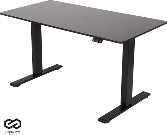 Bureau assis-debout - Infinity Goods - électrique réglable en hauteur - 140 x 60 CM - noir
