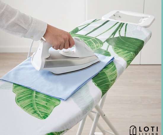 Loti Living Housse de table à repasser 124 x 38 cm - Strelitzia - Housse de table à repasser - Set complet - Universel