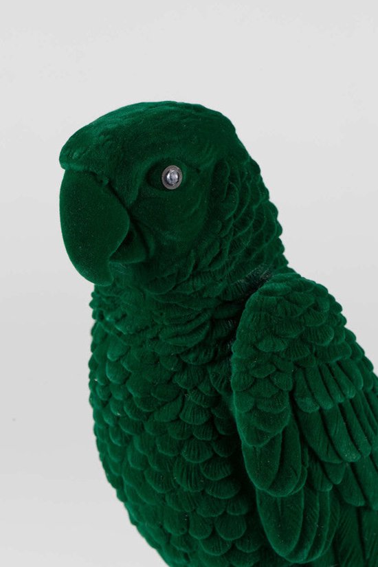 Bold Monkey Parrot Lamp - LED - Velours & PVC - 17 x 19 x 33cm - Noir