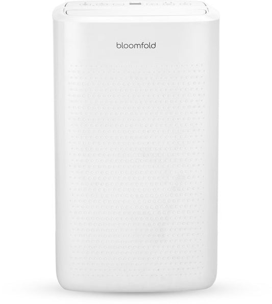 Bloomfold - Déshumidificateur et purificateur d'air - Capacité de 12 l et filtre HEPA - Avec minuterie et affichage LED - Pour un climat intérieur sain - Plastique blanc