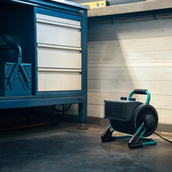 VONROC PRO Chauffage électrique - chauffage soufflant - chauffage d'atelier - 1350W/2000W - céramique - 3 réglages - thermostat - 900 inclinable - 20m2