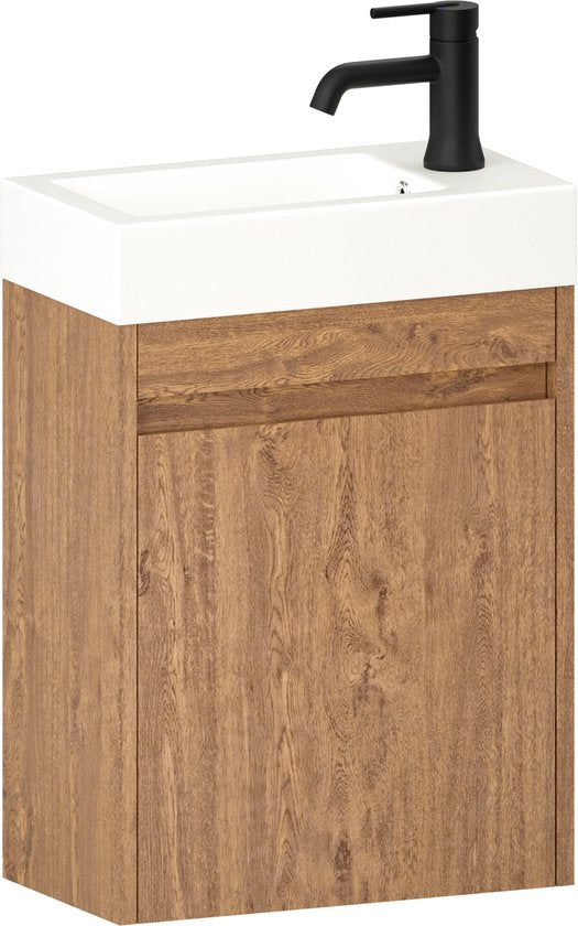 Armoire de toilette Mirlux Chêne Chaud - Armoire de toilette - Meuble de toilette - Armoire de toilette