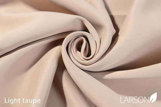 Larson - Rideau occultant hôtel de luxe - avec anneaux - 3m x 2,5m - Taupe clair