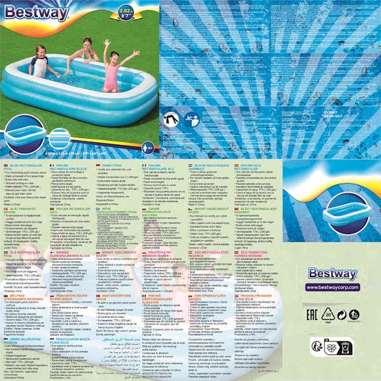 Bestway - Piscine gonflable - 262x175x51 cm - 778L