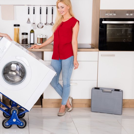 BRASQ Chariot pliable en aluminium - Capacité 150 KG - Chariot d'escalier - Chariot de transport - Chariot