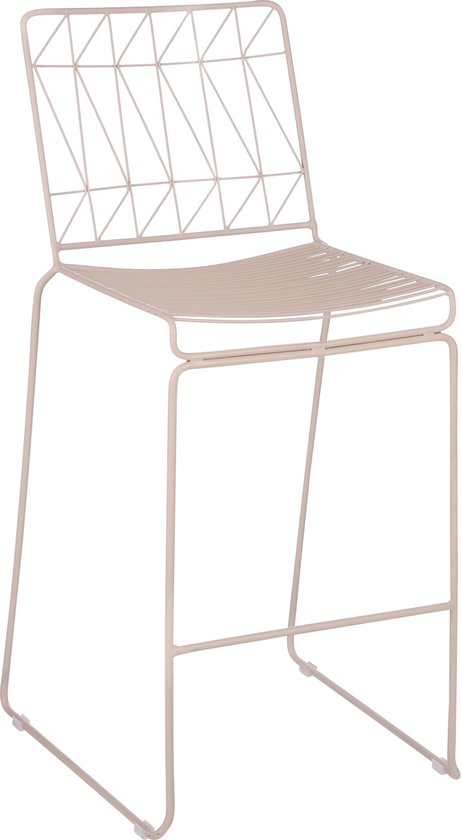 Tabouret de bar, Mica Decorations, Bueno pour extérieur, L53 x L55 x H108 cm, Rose