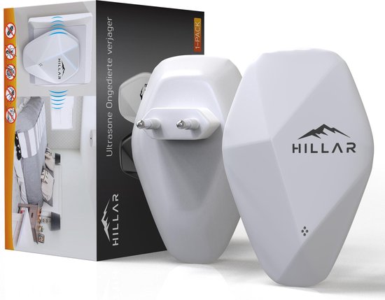 Lutte contre les nuisibles - Hillar - Son ultrasonique - Repousse des souris, fourmis, araignées, cafards, rats, moustiques - Insecticide ultrasonique - blanc