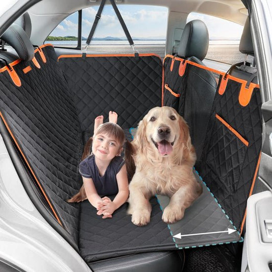 Tapis pour chien Jake and Jacky XXL avec extension de siège arrière - Tapis de voiture pour chien avec sol dur - Housse de voiture protectrice - Tapis pour chien - Tapis de voiture et sac de rangement inclus