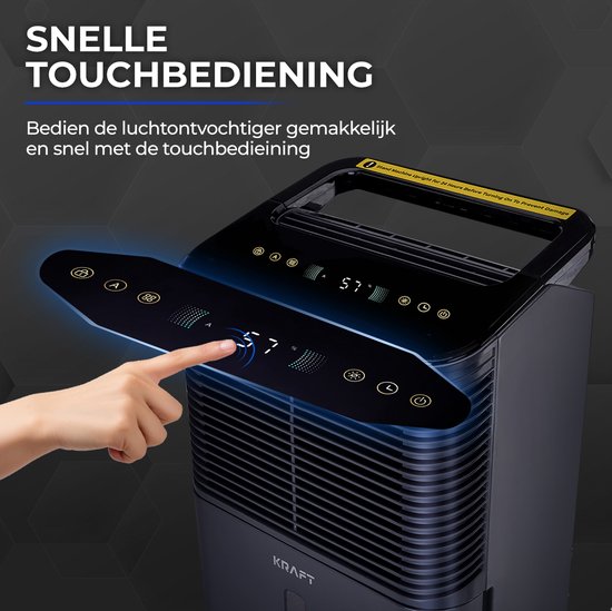Déshumidificateur - KRAFT - 16L par jour - Mode séchage linge - Anthracite