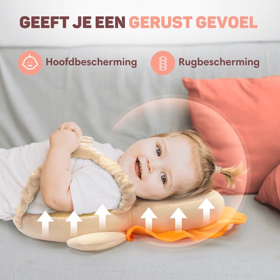 Vulpes Goods® BabyCare - Coussin de tête pour bébé - Oreiller de sécurité pour bébé - Sac à dos en cas de chute - Respirant en 3D - Apprendre à marcher en toute sécurité - Lion