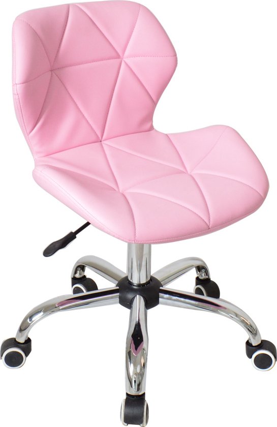 Siège de bureau design moderne - fauteuil de direction - réglable en hauteur - rose